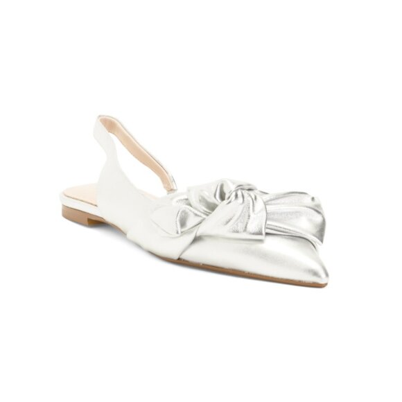 YOSI SAMRA Silver Violet Slingback Flats - Picture 1 of 2